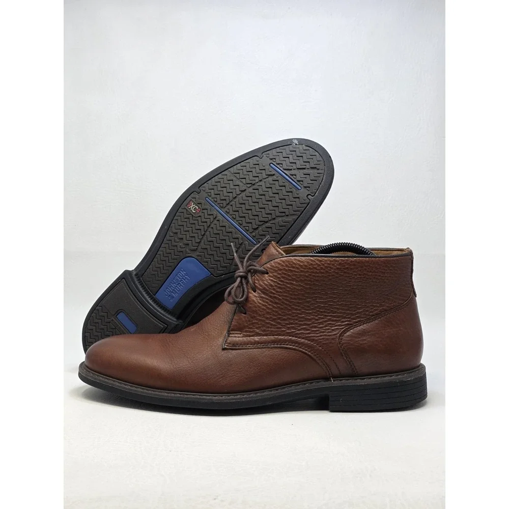Johnston & Murphy XC4 Boots Mens Size 10M Brown Leather Chukka Waterproof Casual